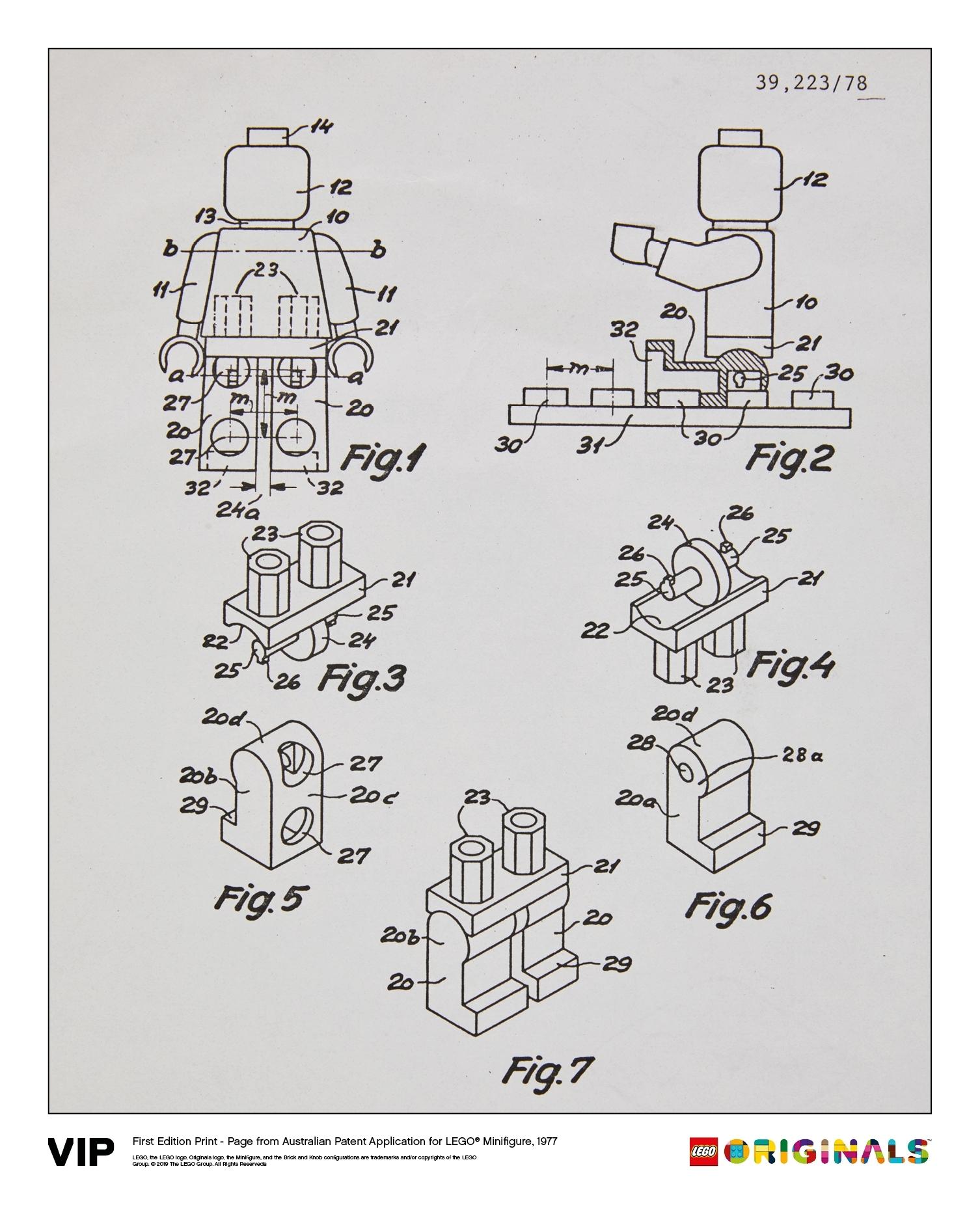Australian Patent LEGO Minifigure 1977