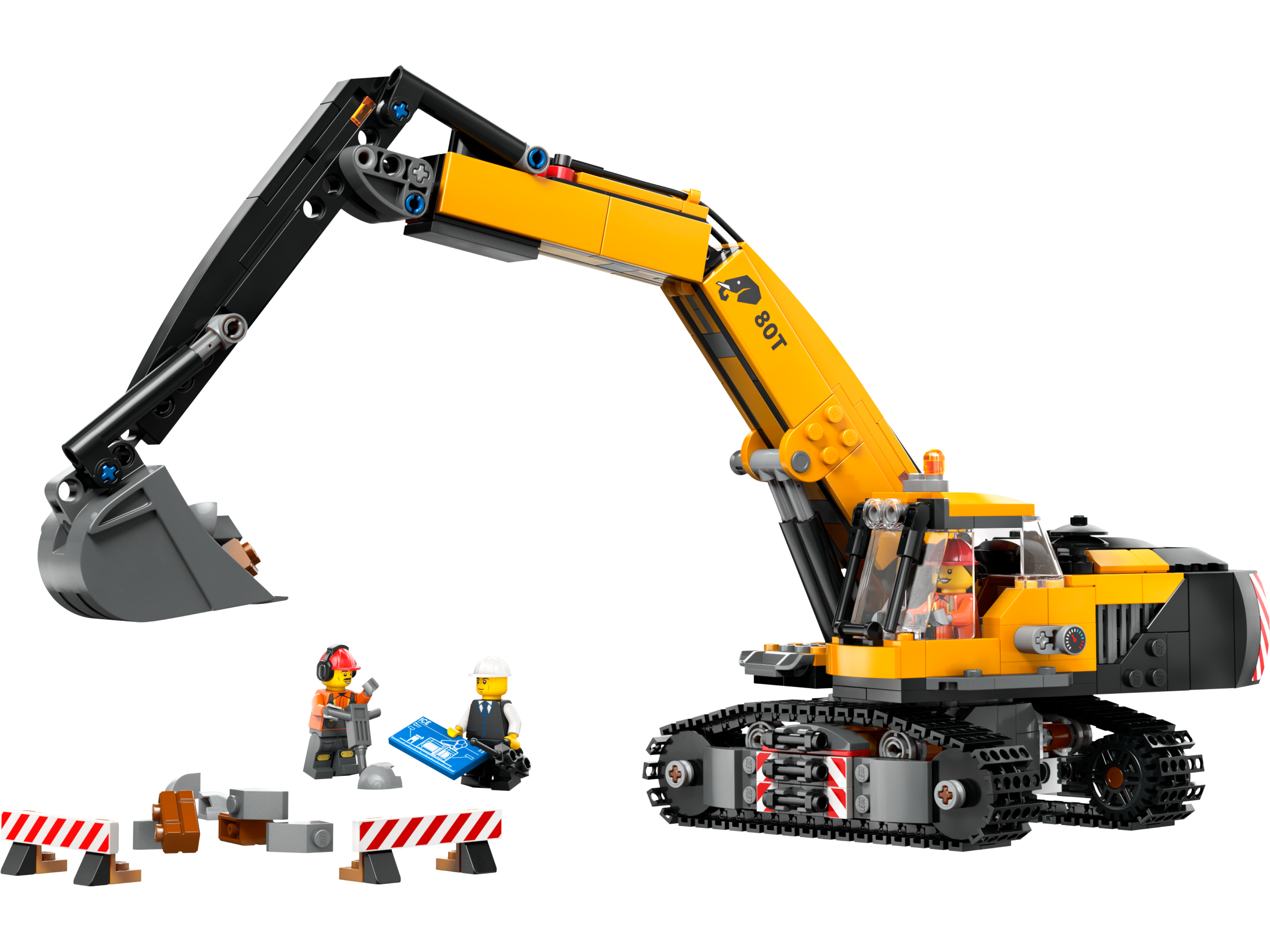Yellow Construction Excavator
