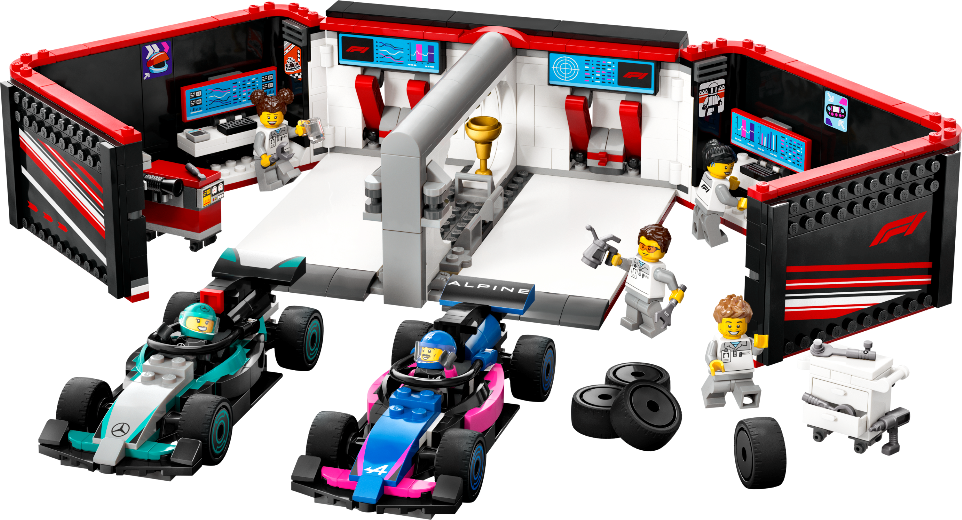 F1 Garage & Mercedes-AMG & Alpine Cars