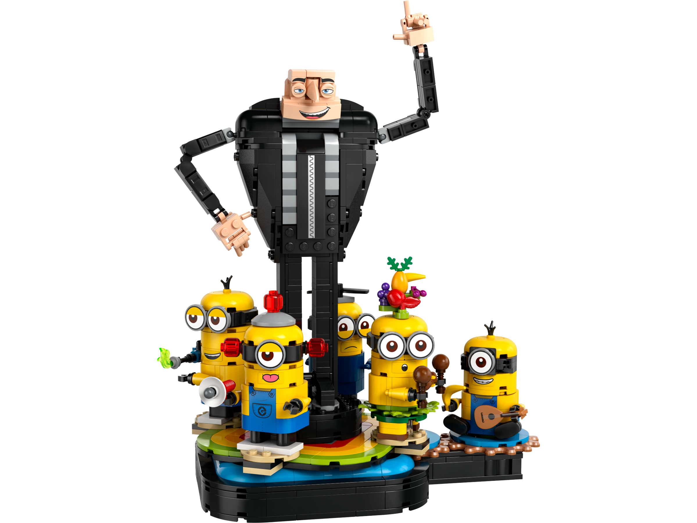 Brick-Built Gru and Minions