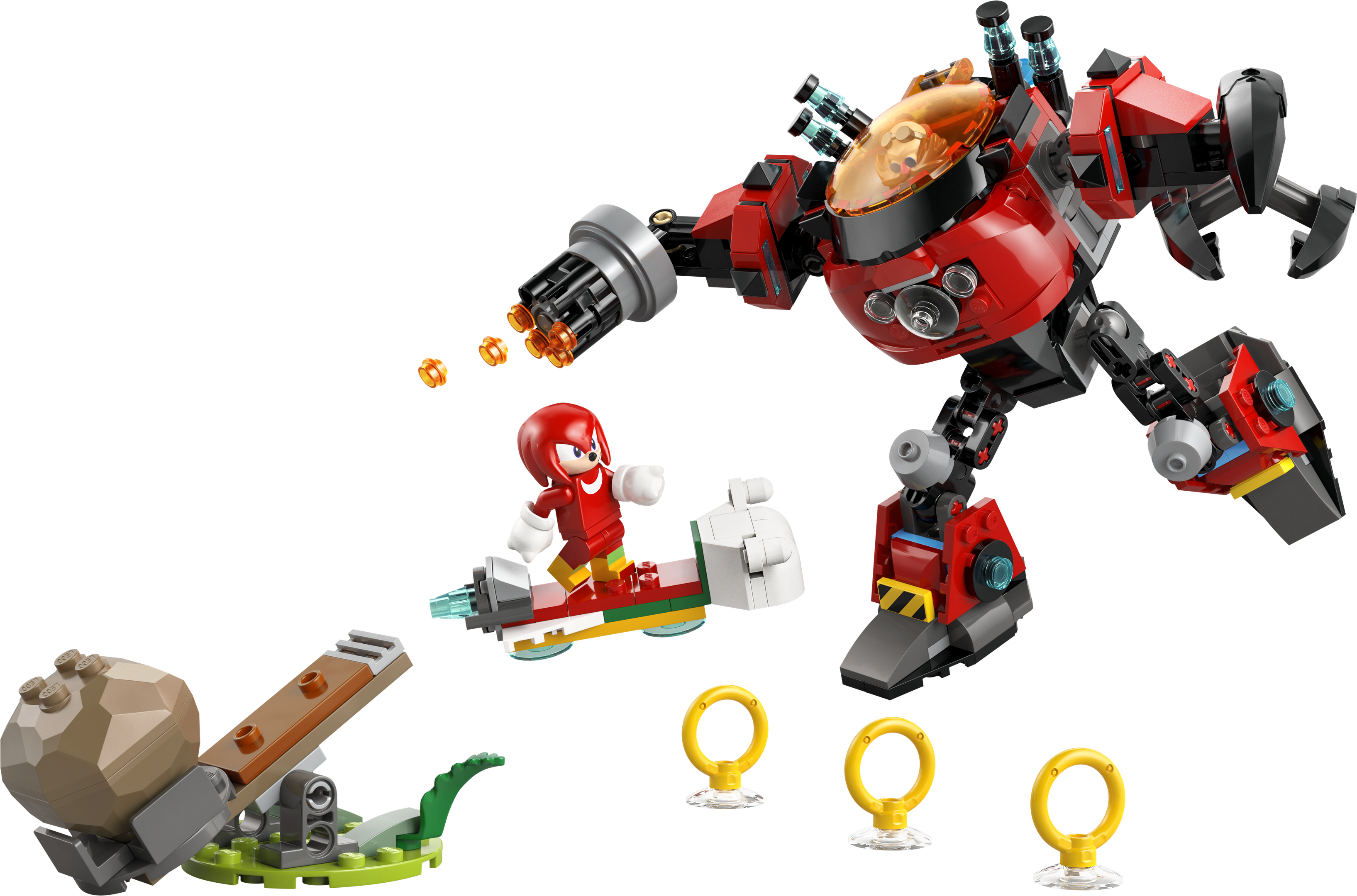 Knuckles vs. Dr. Eggman Egg Crusher Mech